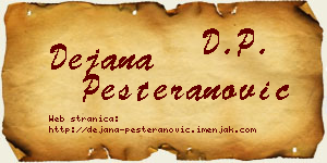 Dejana Pešteranović vizit kartica